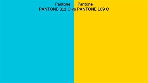 Pantone 311 C Vs PANTONE 109 C Side By Side Comparison