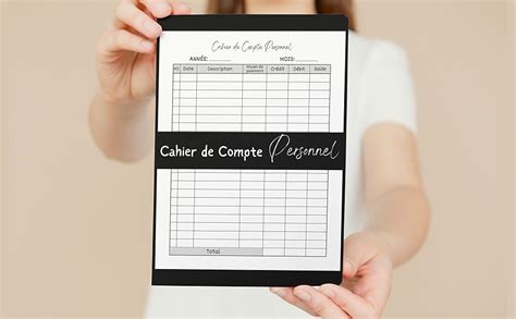 Cahier De Compte Personnel Carnet De Budget Pour G Rer Et Noter Les