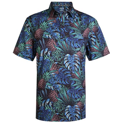 Tattoo Golf Aloha Cool Stretch Men S Hawaiian Golf Shirt Green