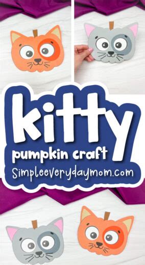 Kitty Pumpkin Craft For Kids [Free Template]