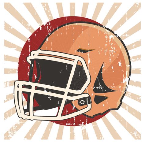 Vintage Football Helmet Vector