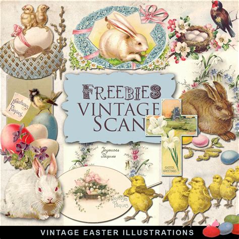 Freebies Vintage Easter Vignettes Far Far Hill Free Database Of