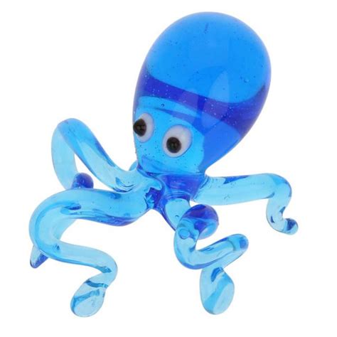 Murano Sculptures Murano Glass Octopus Blue