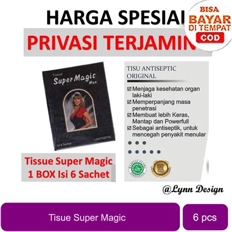 Tisu Magic Man Original Isi 6 Sachet Tissue Super Magic Power Tissu