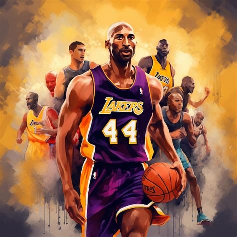 Premium Photo Illustration Of Kobe Bryant Michael Jordan Kareem