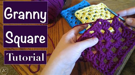 EASY CROCHET GRANNY SQUARE TUTORIAL For Beginners Jordan Cornwell