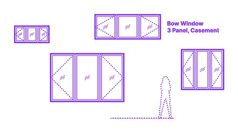 Bow Window 3 Panel Casement Dimensions Drawings Dimensions