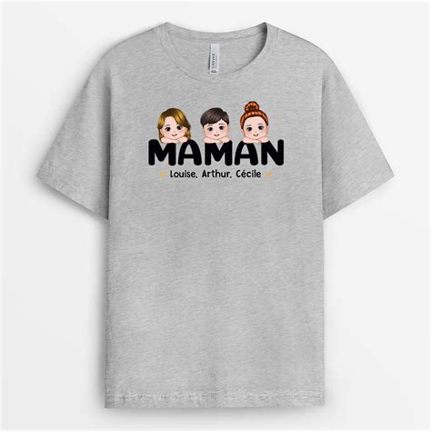 Maman Mamie Cadeau Personnalisé T Shirt Pour Mamie Maman Vive La Mode