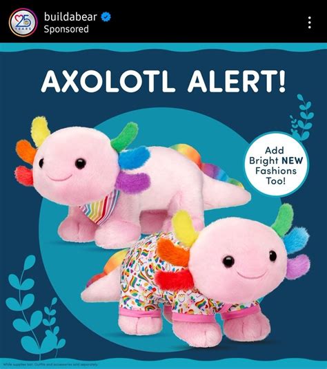 S On Twitter RT Shroombies BUILD A BEAR HAS PRIDE AXOLOTLS OH MY GOD