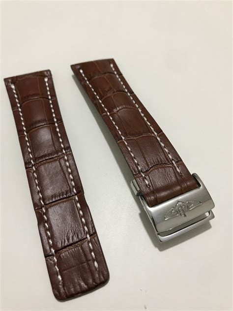 Mm Breitling Navitimer Brown Leather Watch Band Strap Etsy