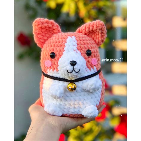 Crochet Pattern Chubby Corgi Etsy Canada