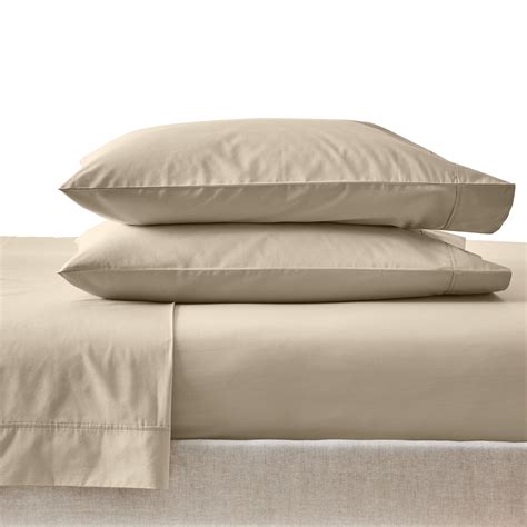 Better Homes And Gardens 300 Thread Count Cool And Crisp 4 Piece Almond Biscuit Cotton Percale Sheet