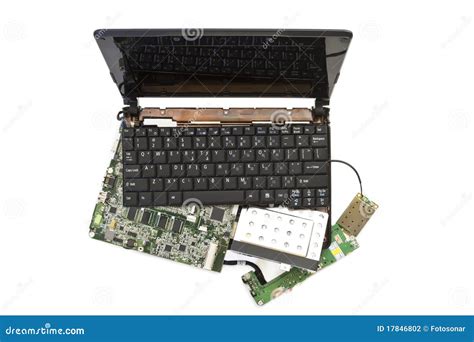 Laptop Disassembled Into Parts Stock Photo Image Of Protection Parts