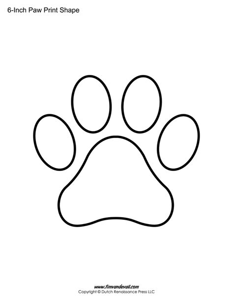 Dog Paw Print Stencil Printable Free - Printable Templates