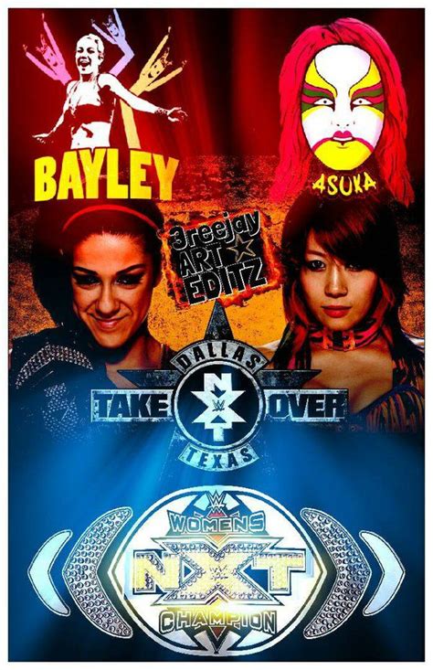 Wwe Nxt Dallas Bayley Vs Asuka Poster 2 Wwe Asuka Dallas