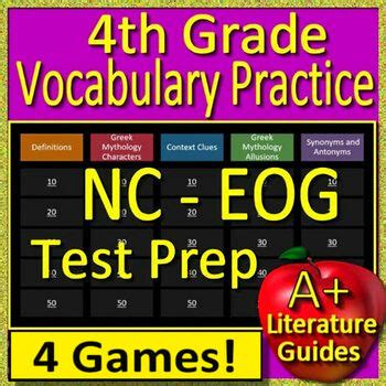 Th Grade Nc Eog Test Prep Bundle Ela Self Grading Reading Tests And Games