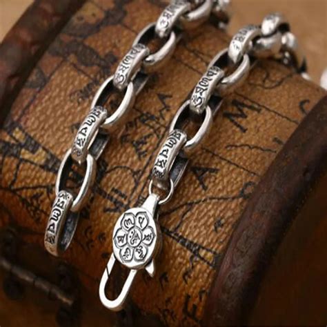 YKNRBPH 100% Pure Silver Chain Necklace S925 Sterling Silver Thai ...