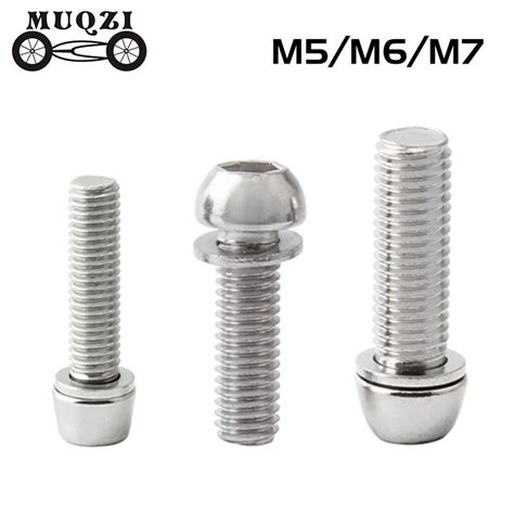 MUQZI Mountain Bike Ultralight 4 Pcs Steel Stem Screws EIEIO M6 M7