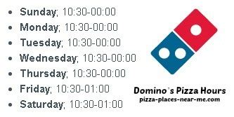 Domino's Pizza Opening Hours