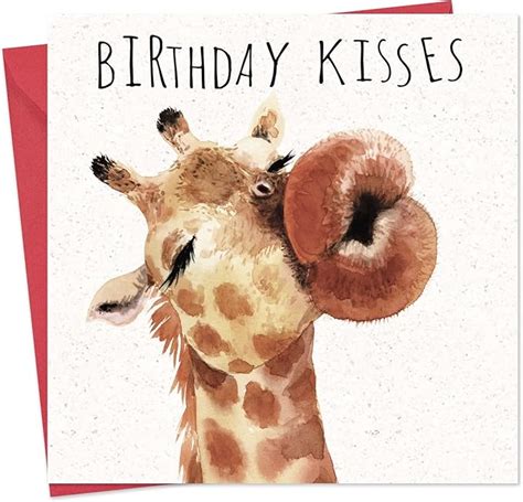 Twizler Funny Birthday Card Giraffe Funny Cards Blank Women Funny