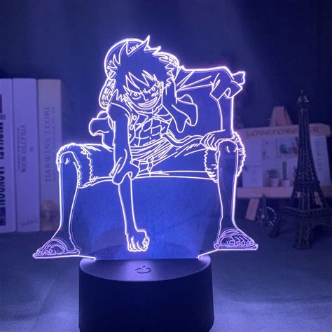 One Piece Monkey D Luffy D Led Lamp Monkey D Luffy Etsy