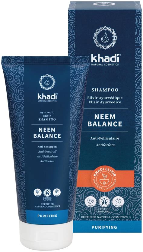 Shampoo Neem Balance Forfora Lenitivo Khadi Cosmos Natural Naturas