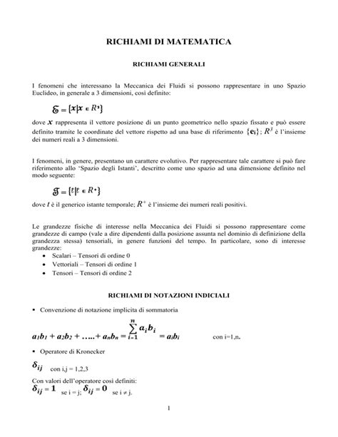 Richiami Di Matematica