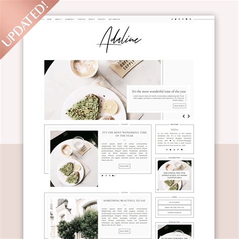 Adaline Responsive Blogger Template, Fashion Premium Blogger Theme With