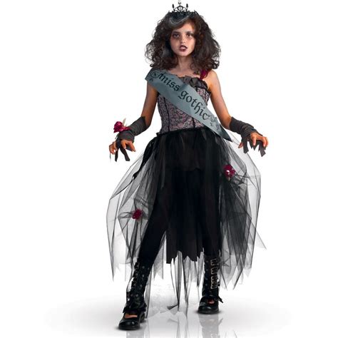 D Guisement Miss Gothic Queen Zombie Prom Queen Costume Creepy