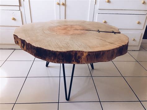 Live Edge Maple Cookie Slab Coffee Table Ambrose Woodworks