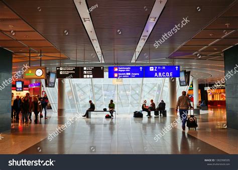 Frankfurt Germany 14 Apr 2019 Inside Terminal View At The Frankfurt