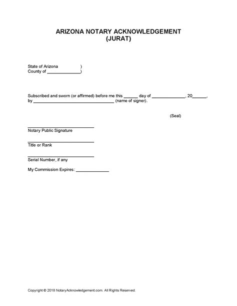 Free Printable Notary Forms