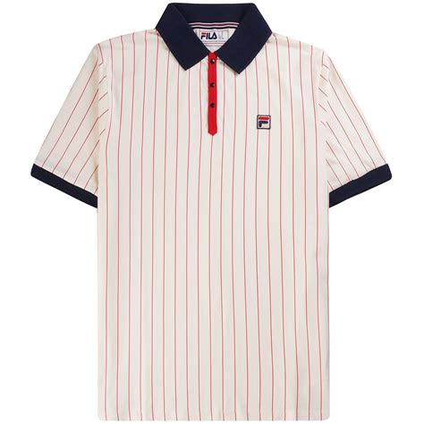 Fila Vintage Bb1 Classic Vintage Striped Polo Shirt Lm1839at 130