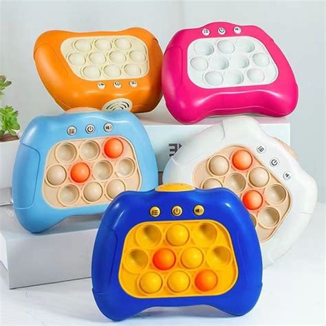 Jogo Pop Anti Stress Luz Quick Push Game Fidget Eletr Nico Console