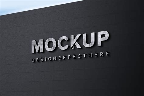 Logo Mockup White Sign On Black Wall Graphic By Sakibbddot21 Creative