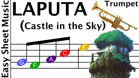 How To Play Laputa Castle In The Sky On Trumpet Easy Beginner Sheet