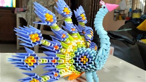 3d Origami Peacock Tutorial YouTube