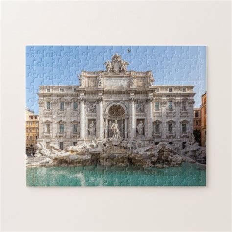 Trevi Fountain At Early Morning Rome Italy Jigsaw Puzzle Zazzle