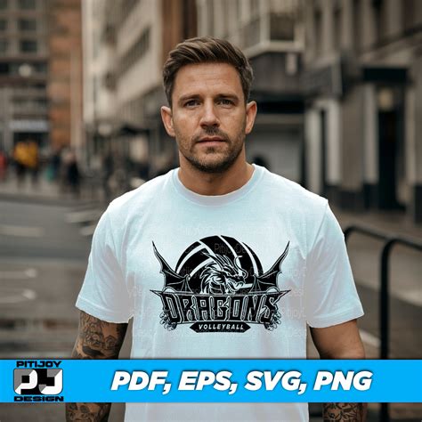 Dragon Volleyball Svg Dragons Svg Volleyball Svg Dragon Mascot Svg