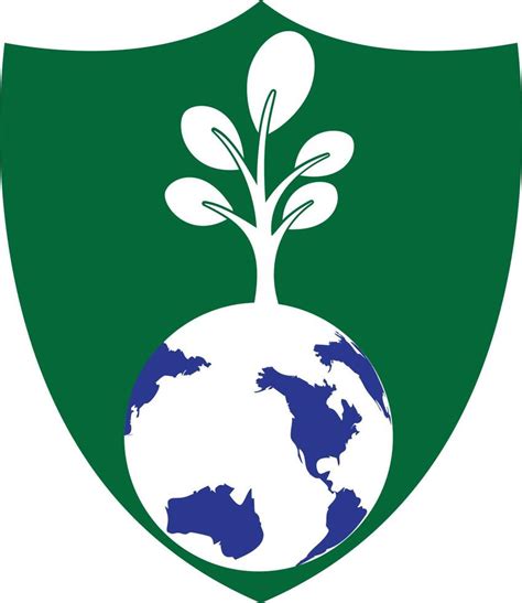 Globus Baum Vektor Logo Design Vorlage Planet Und Öko Symbol Oder