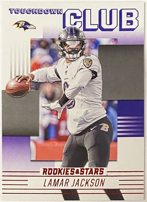 Lamar Jackson Panini Rookies Stars Football Baltimore Ravens