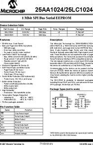 25LC1024 E MF Datasheet The Microchip Technology Inc 25AA1024