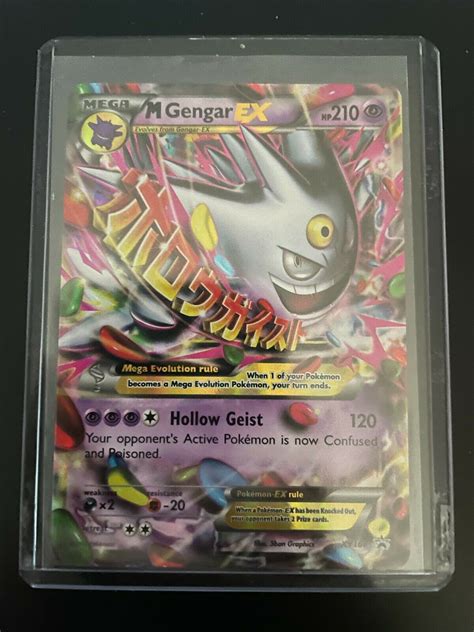 Mavin Pokemon MEGA M GENGAR EX XY166 Ultra Rare Holo Foil Promo Black