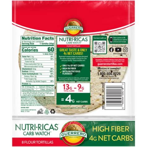 Guerrero Nutri Ricas Carb Watch Flour Tortillas Ct Oz Frys