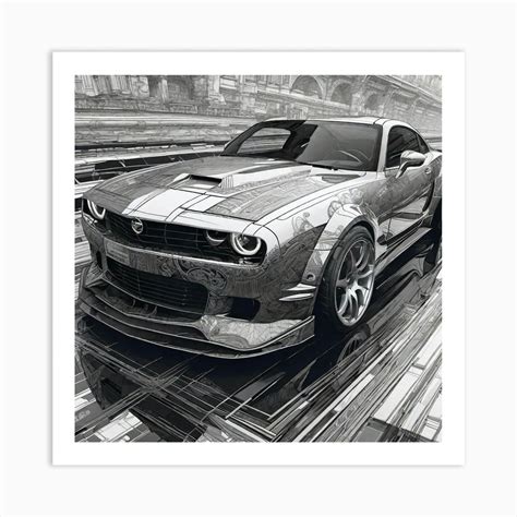 Dodge Challenger Art Print By Noctarius Fy