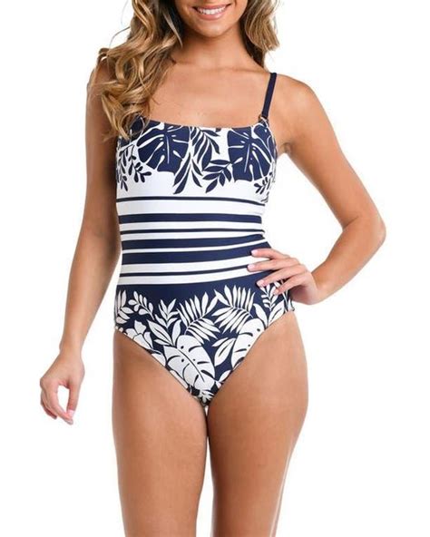 La Blanca One Piece Swimsuit In Blue Lyst