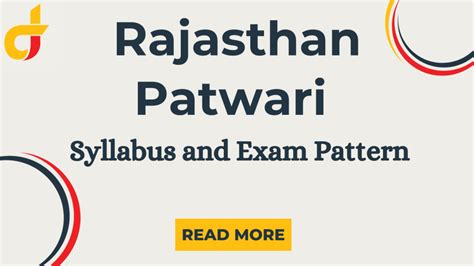 Rajasthan Patwari Syllabus Exam Pattern Preparation Guide