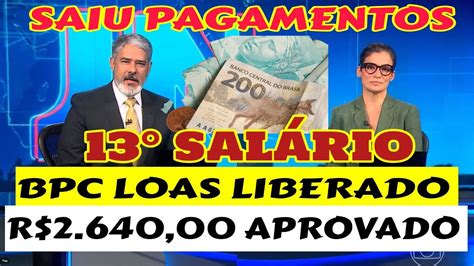 Saiu Sal Rio Para Bpc Loas R Ser Pago Para Esse Grupo De