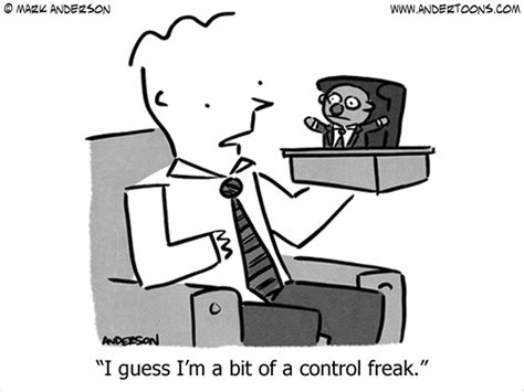 A Bit of a Control Freak Cartoon