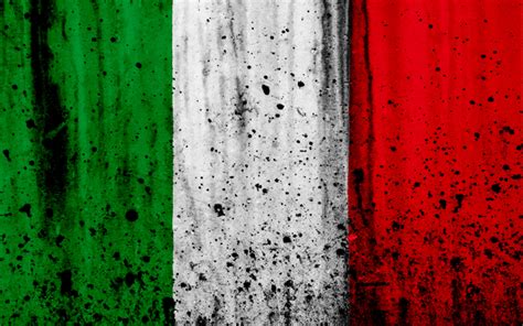 Descargar Fondos De Pantalla La Bandera De Italia K Grunge Textura